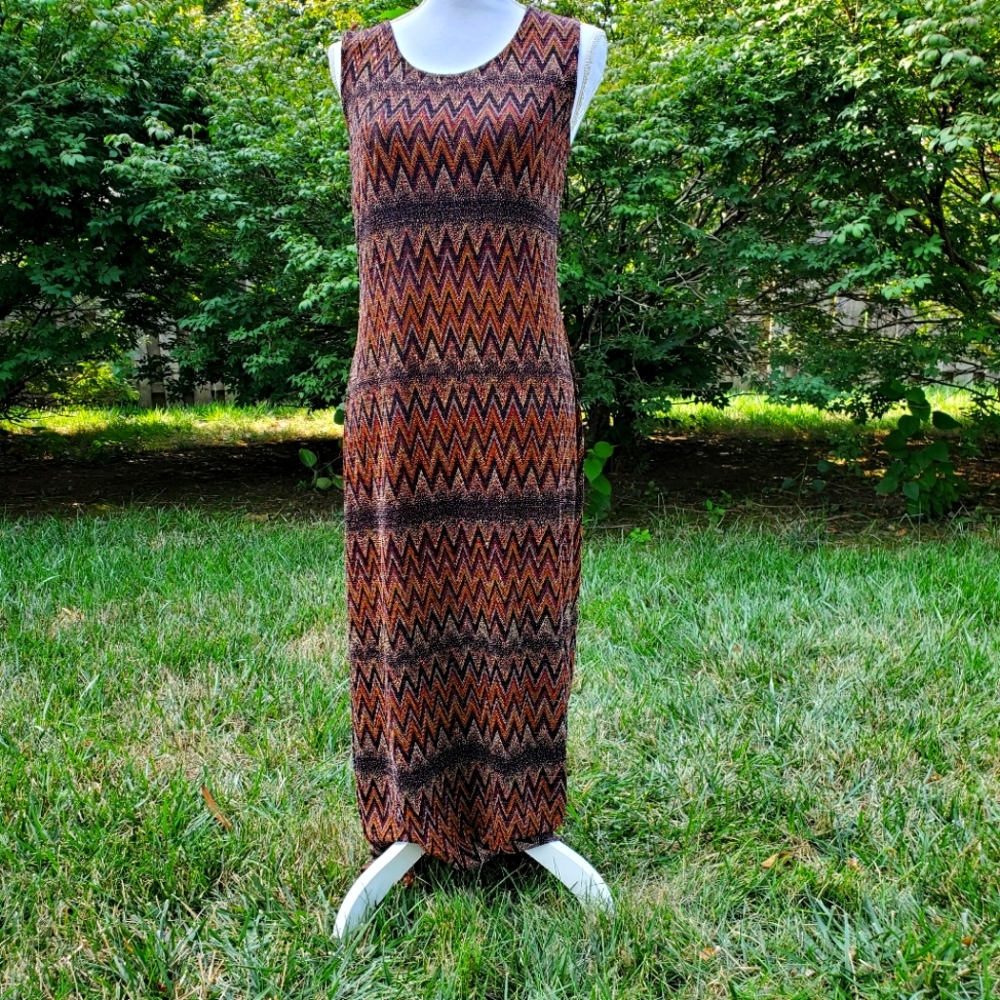 Carole Little vintage sleeveless maxi dress 8